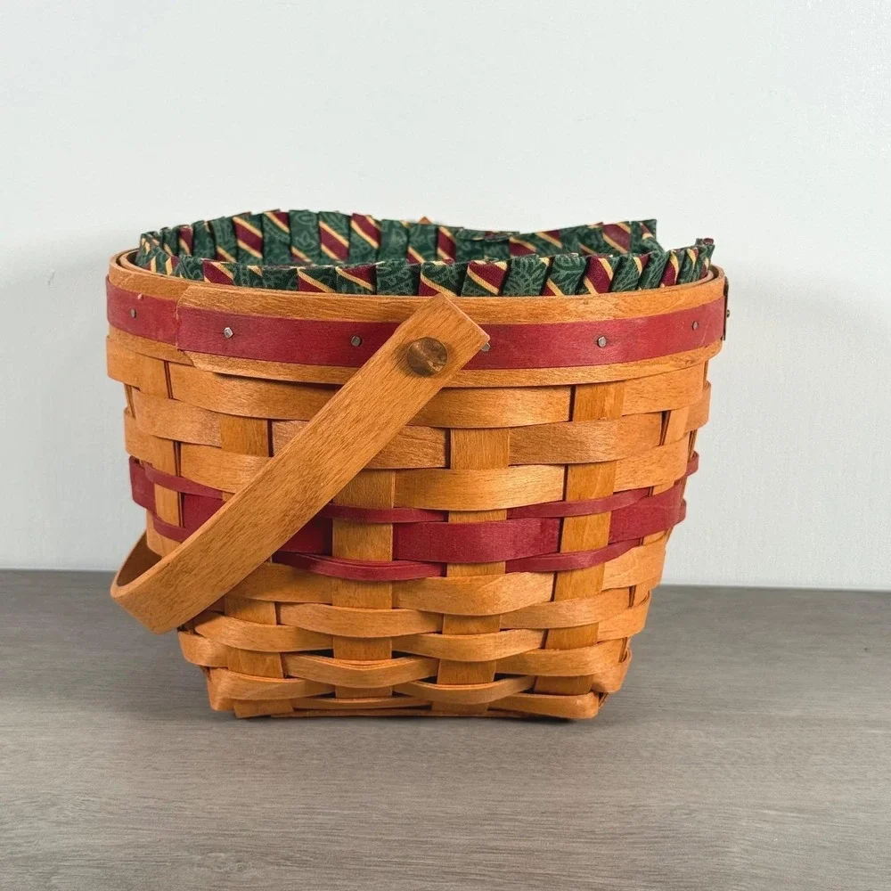 Longaberger 1994 Christmas Collection Jingle Bell Basket Liner Protector SLJ